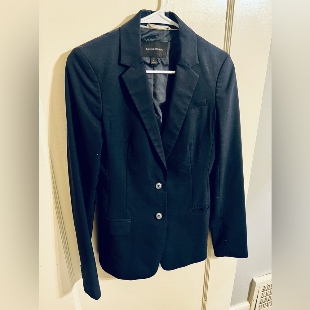 Navy Pant Suit Set Banana Republic